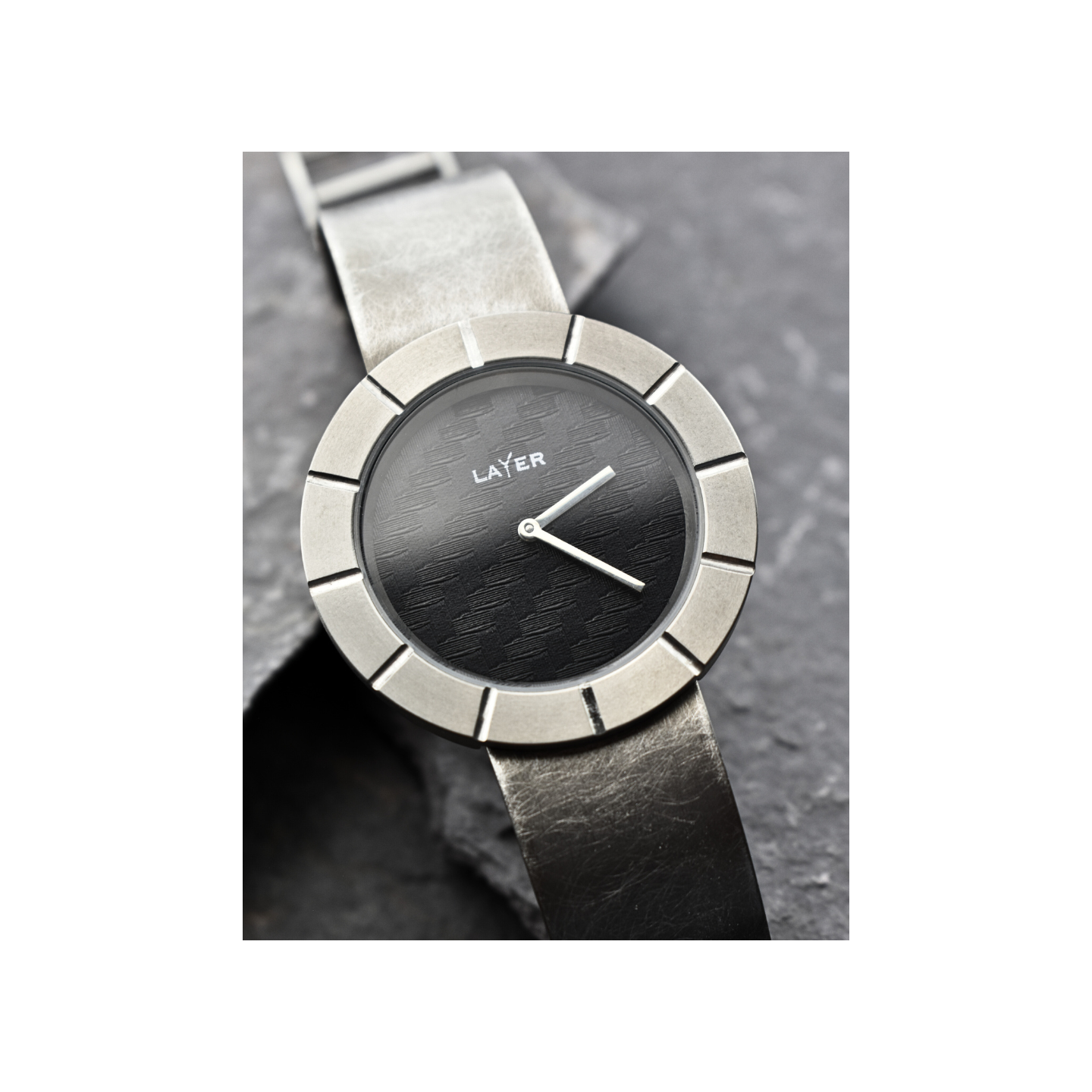 Titanium and carbon watch