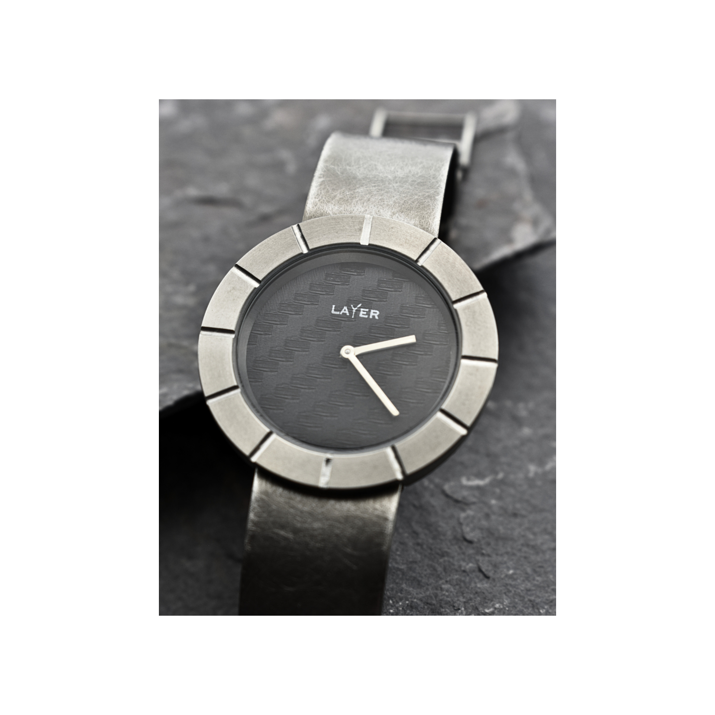 Titanium and carbon watch