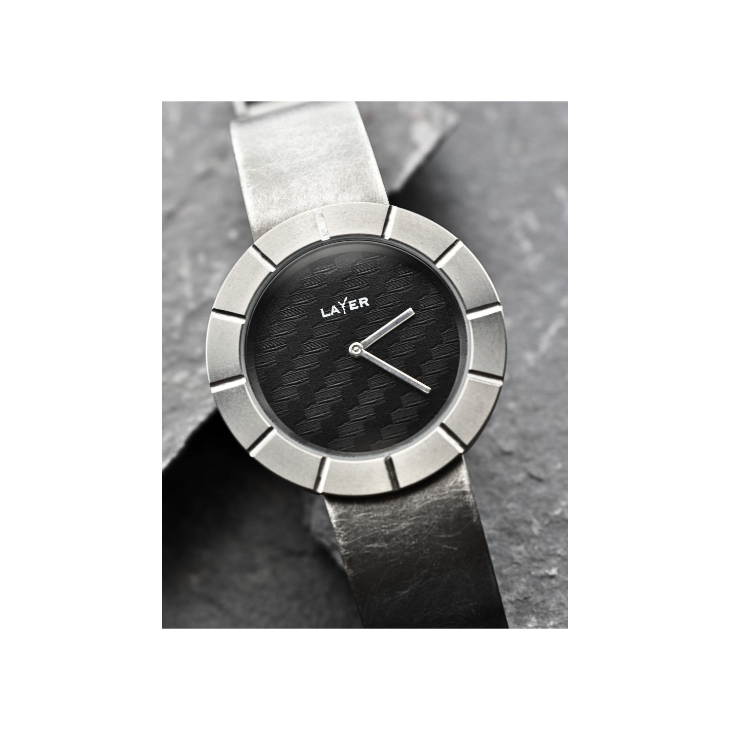 Titanium and carbon watch