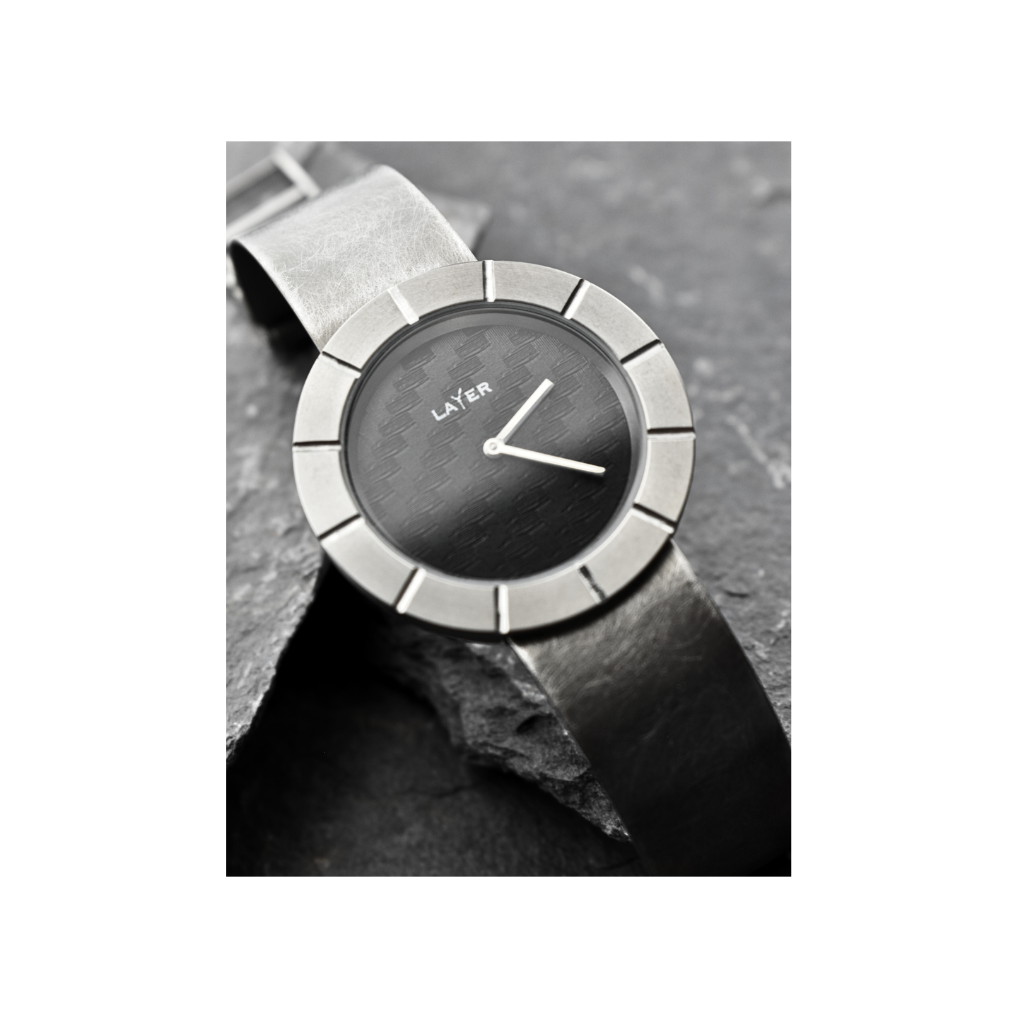 Titanium and carbon watch