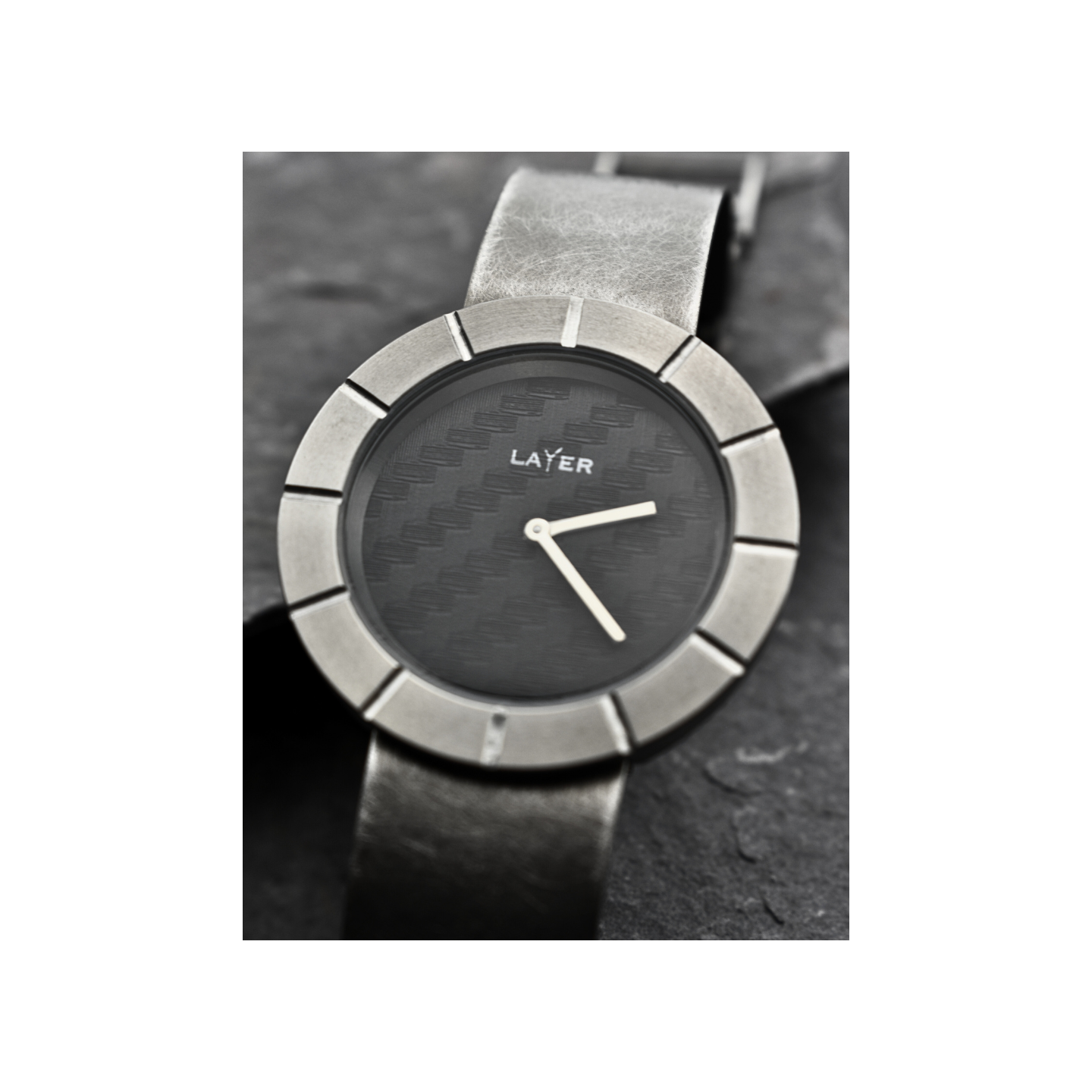 Titanium and carbon watch