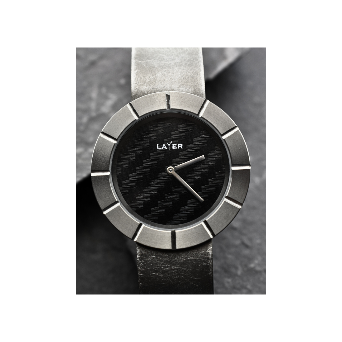 Titanium and carbon watch