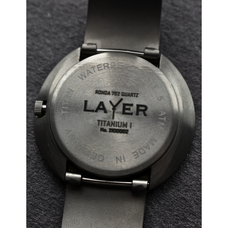 Titanium and carbon watch