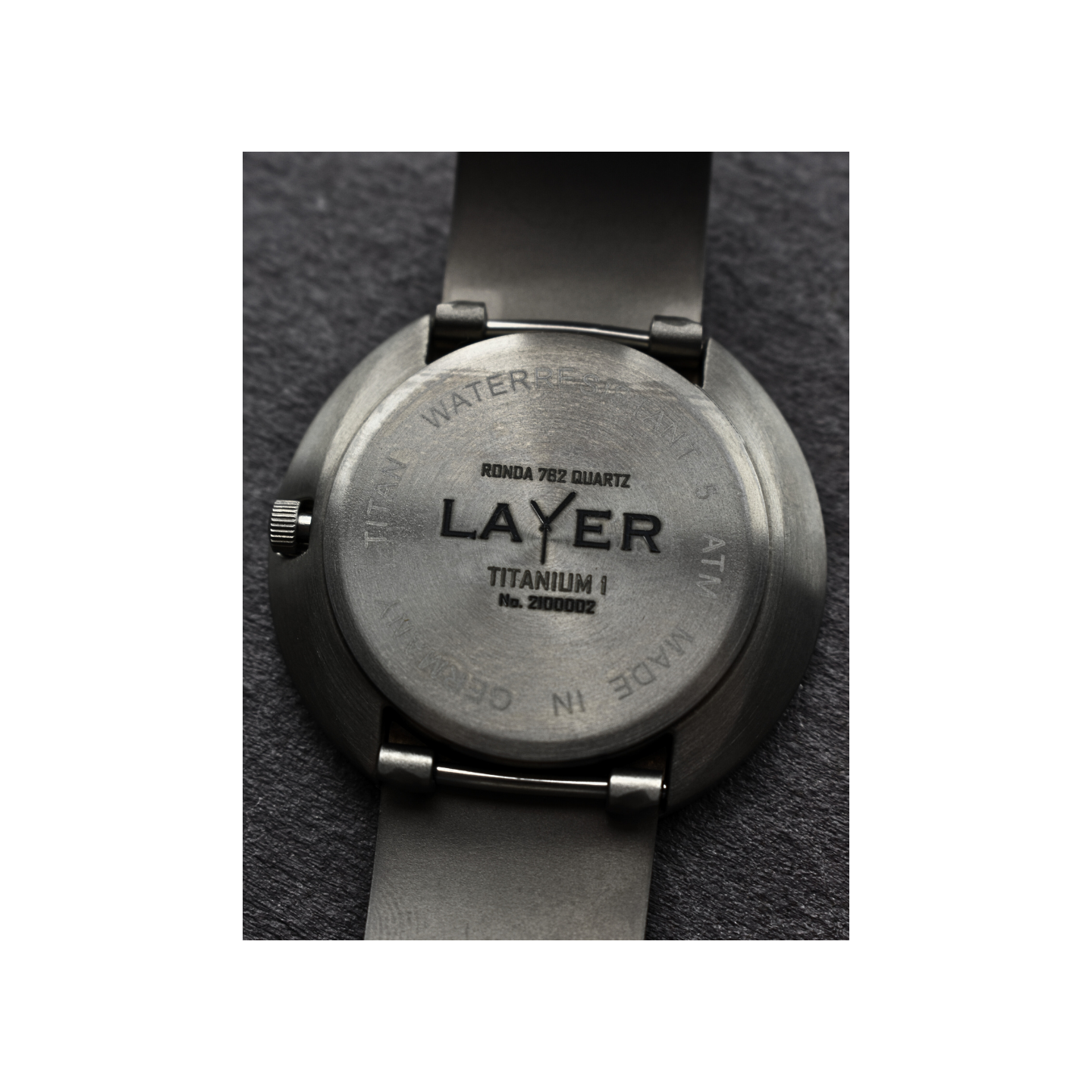 Titanium and carbon watch
